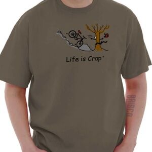 New in box life is crap T-shirt XXL Mountain Bike Crash T-Shirt 👠501